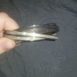 Black and Silver Bracelet Stack